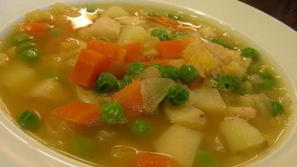 Постный гороховый суп с сельдереем