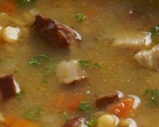 Суп гороховый с копченостями