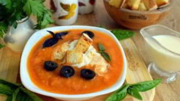 холодный суп из кабачковой икры