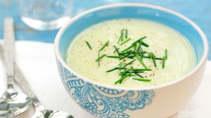 Холодный суп-пюре из кабачков