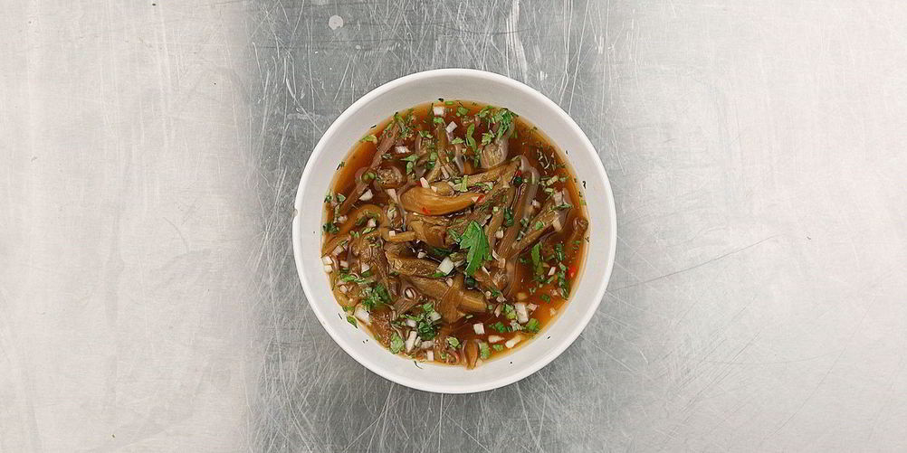 Рецепт китайского холодного супа из баклажанов