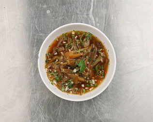 Китайский холодный суп из баклажанов