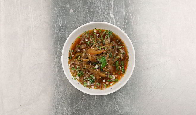 Китайский холодный суп из баклажанов