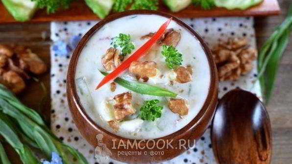 суп таратор с авокадо и тархуном