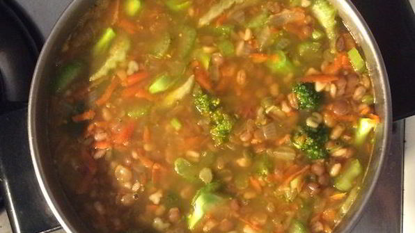 крем-суп с брокколи и чечевицей