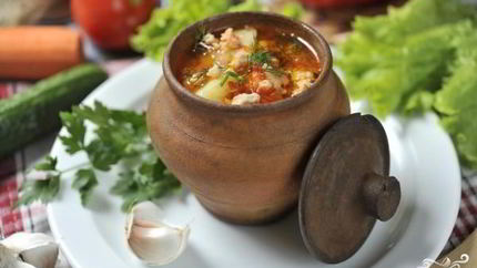 Куриный суп в горшочке