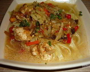 Лагман с курицей