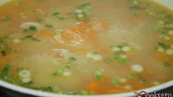 мясной суп с домашней яичной лапшой