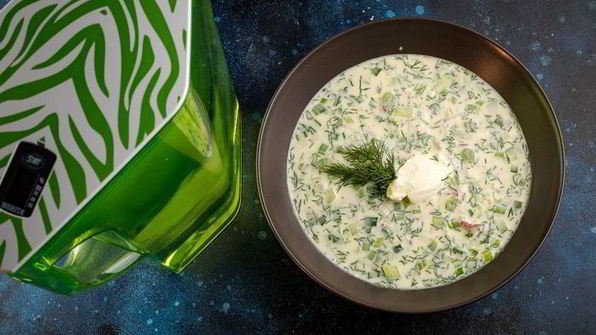 летняя окрошка на воде