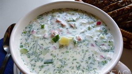 Окрошка классическая с колбасой