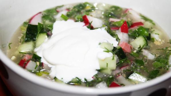 окрошка на белом квасе