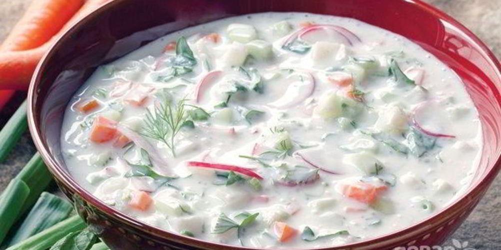 Рецепт окрошки на кефире овощная