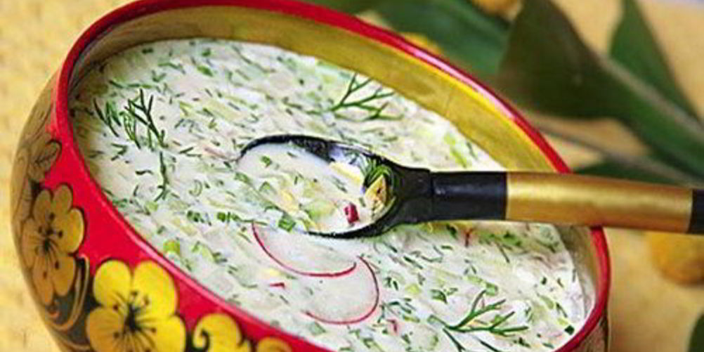 Рецепт окрошки на кефире с редисом