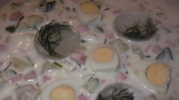 окрошка на кефире