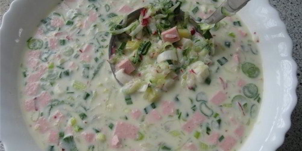 Рецепт окрошки ны сметан и майонезе