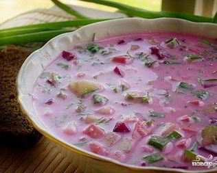 Окрошка на свекольном отваре