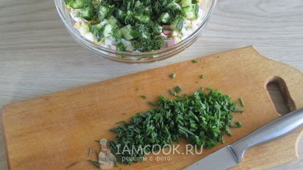 окрошка на воде с майонезом и уксусом