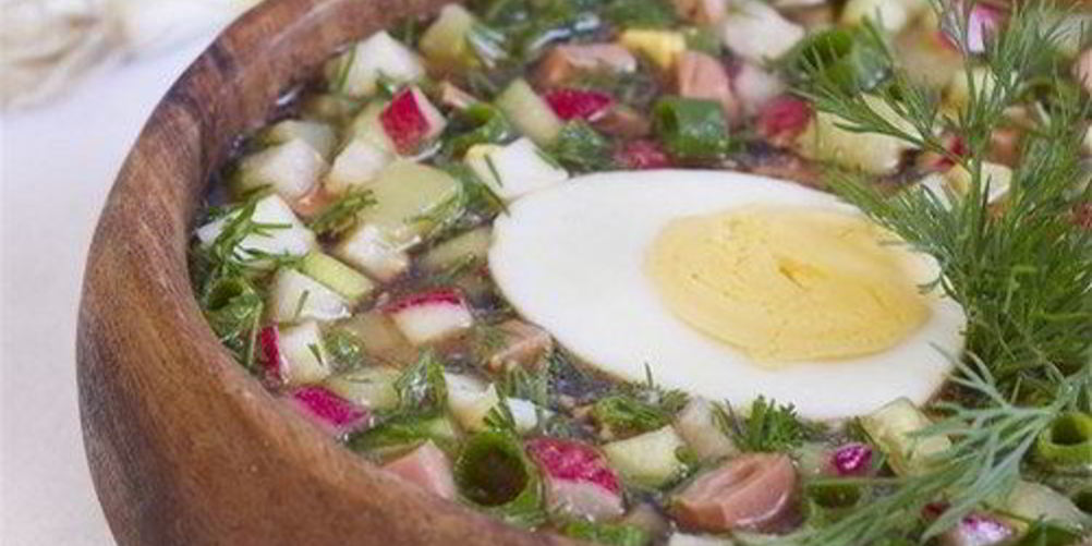 Рецепт окрошки с колбасой на пиве