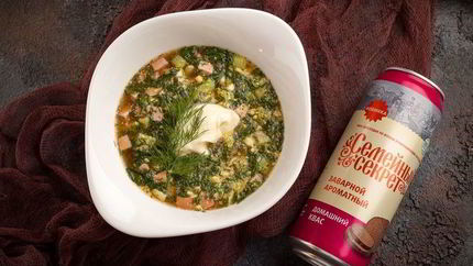 Окрошка с колбасой