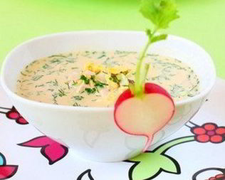 Окрошка с крабовыми палочками