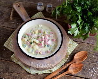 Окрошка с редькой