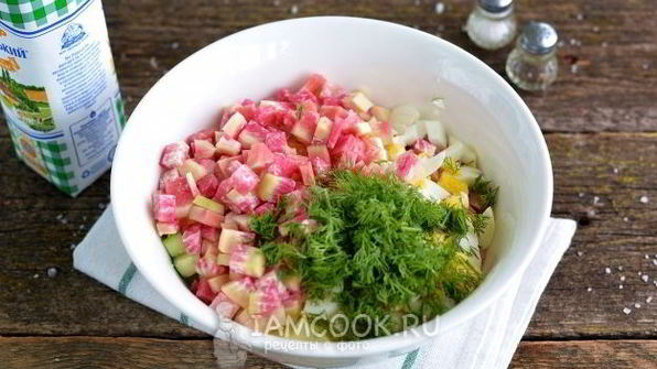 окрошка с редькой