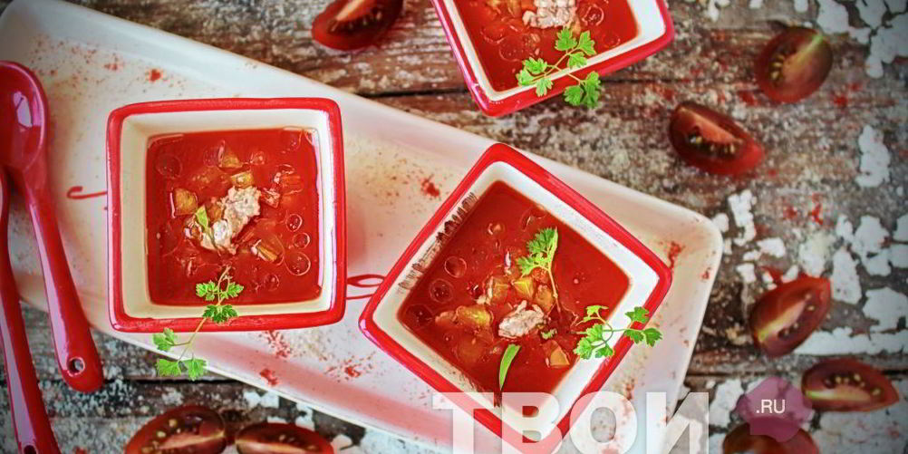 Рецепт томатной окрошки