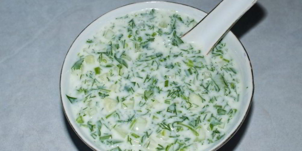 Рецепт вкусной окрошки на кефире