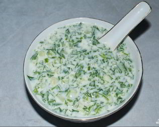 Вкусная окрошка на кефире