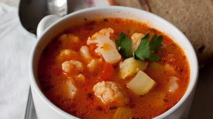 Быстрый овощной суп