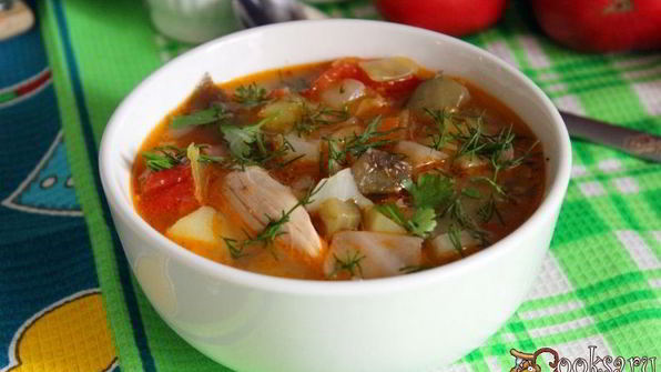 куриный суп с осенними овощами