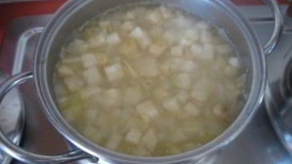 овощной крем-суп с сухариками