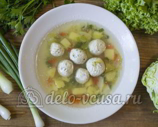 Овощной суп с фрикадельками
