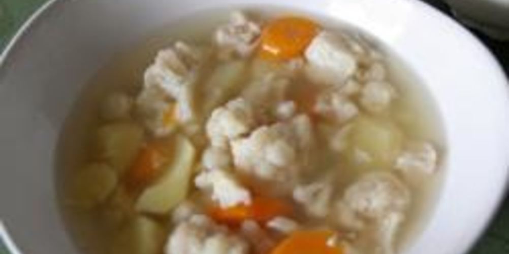 Рецепт овощного супа с цветной капустой