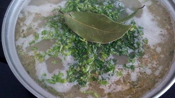 овсяный суп с индейкой и овощами