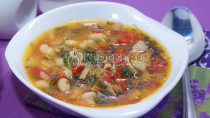 Суп Минестроне с фасолью и беконом