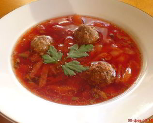 Супчик из овощей и фрикадельки