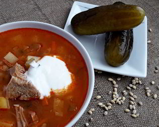 Домашний простой рассольник