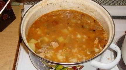 Классический рассольник на говяжьем бульоне