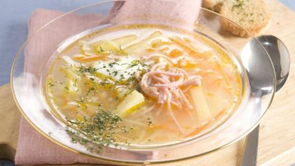 Рассольник ленинградский с перловой крупой