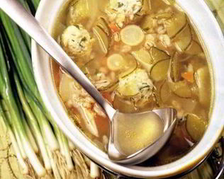 Рассольник рыбный с фрикадельками