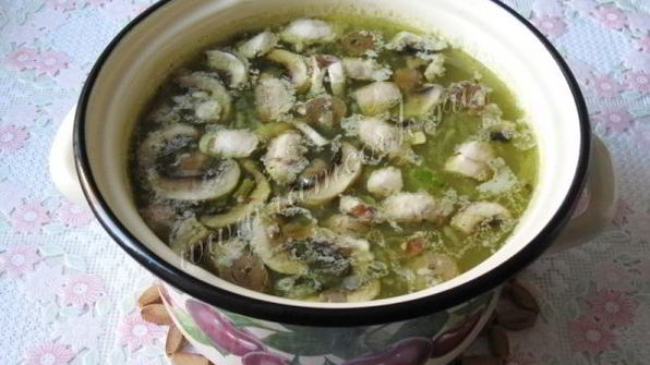 рассольник с грибами