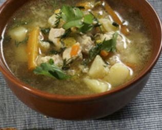 Рассольник с куриным филе