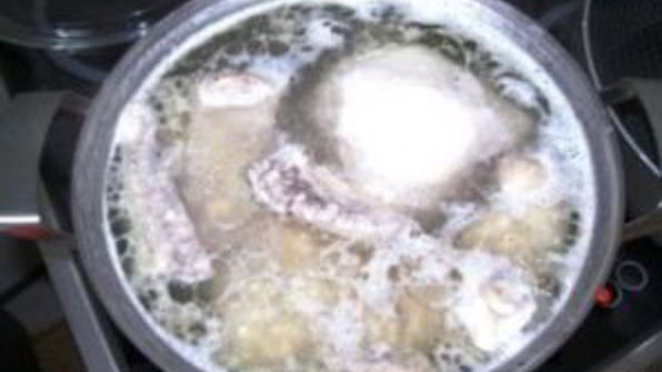 рассольник с курицей и рисом