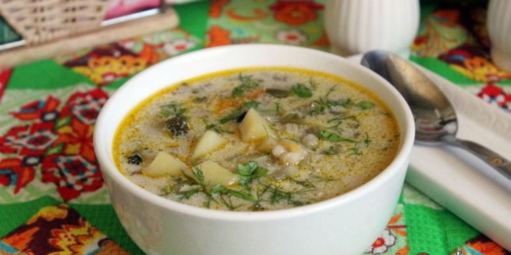 Рецепт рассольника с сушеными грибами