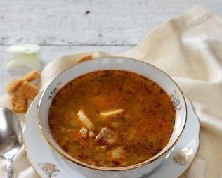 Рассольник со свининой в мультиварке