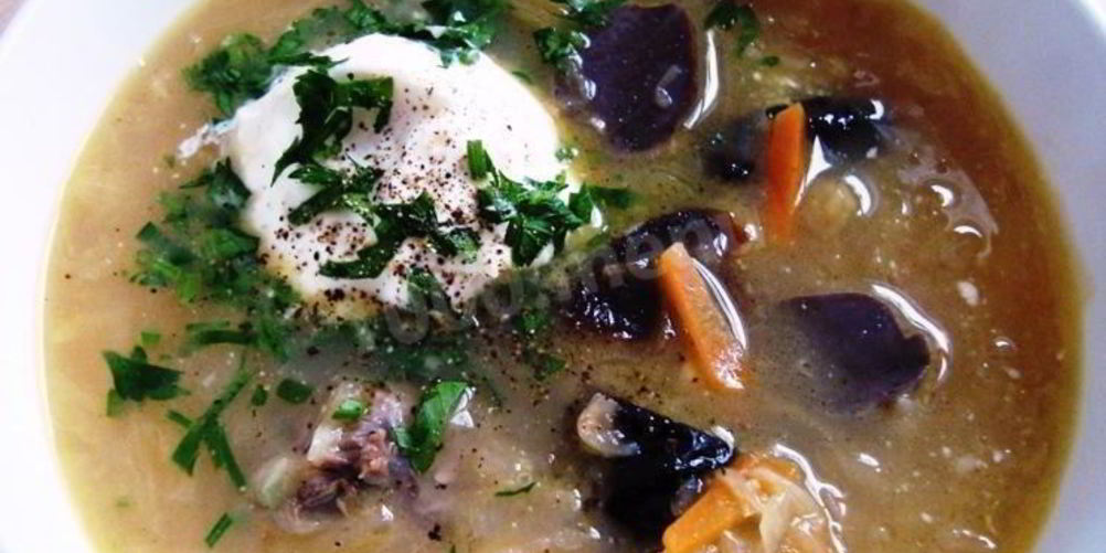 Рецепт кислых щей с утиными потрохами