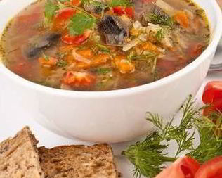 Русские щи с грибами