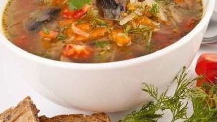 Русские щи с грибами