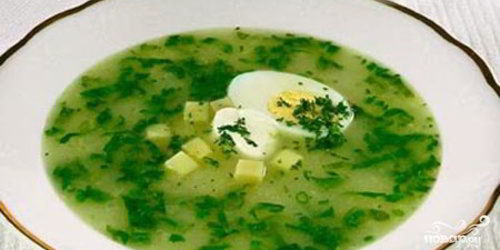 Рецепт щей из щавеля с яйцом